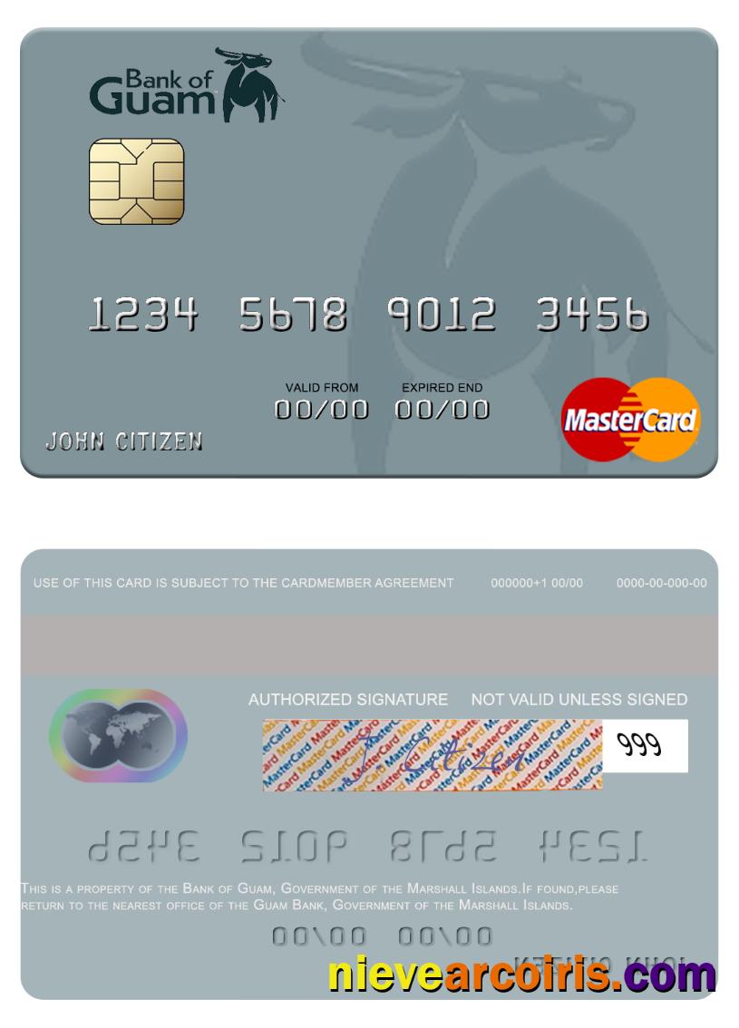 Marshall Islands Bank of Guam mastercard